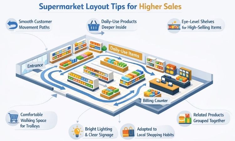supermarket layout tips for higher sales